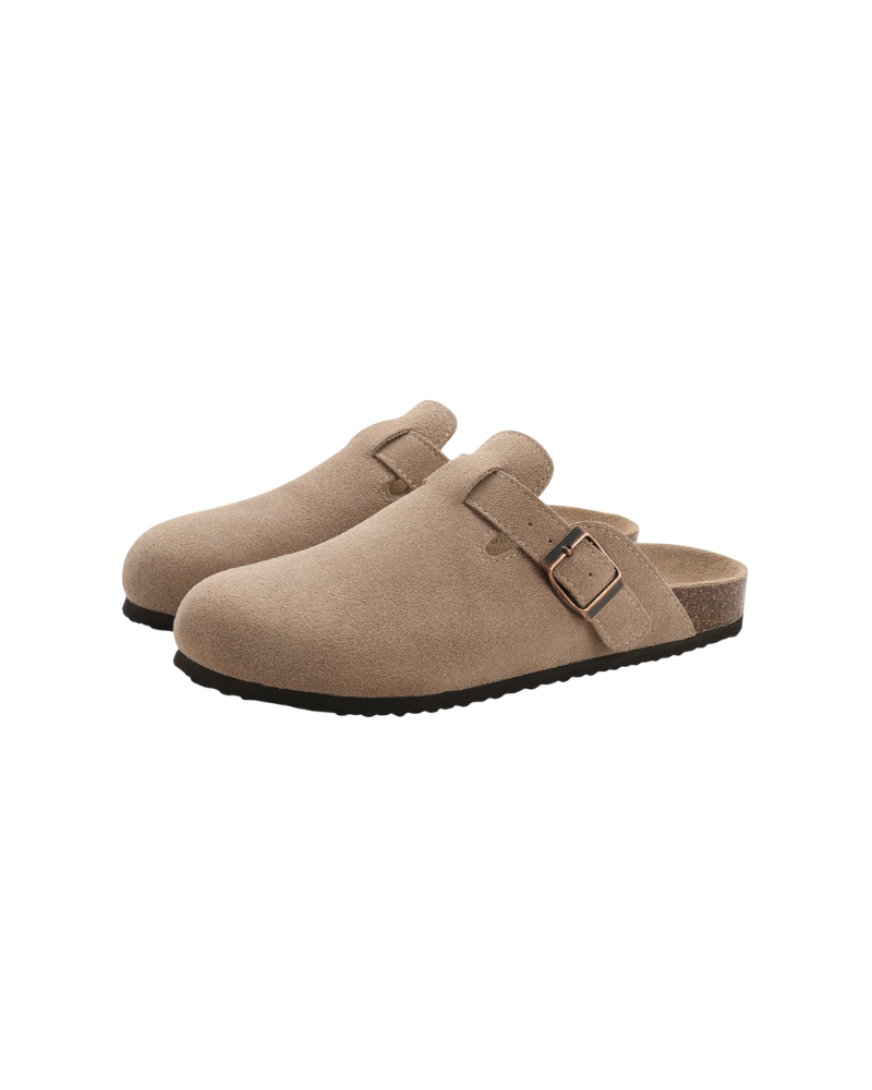 OLD MONEY HERITAGE SUEDE CLOGS