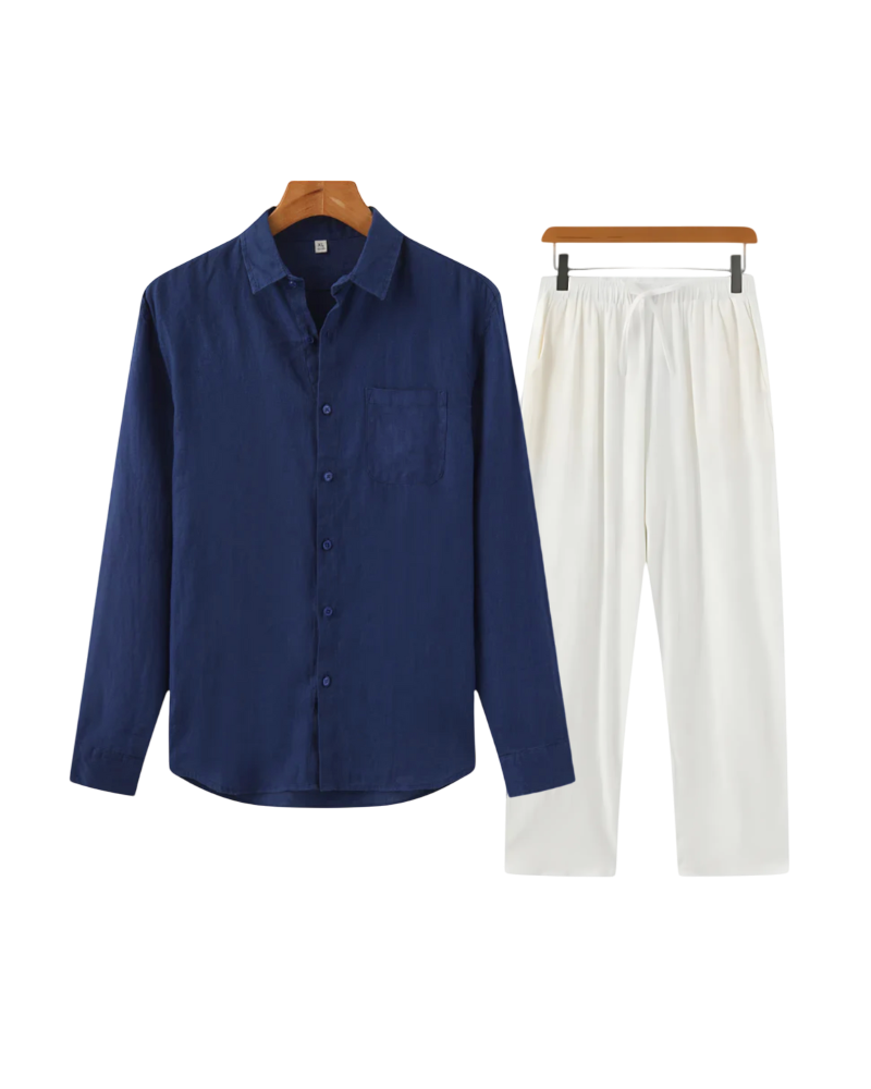 OLD MONEY RIVIERA SET (LONGSLEEVE) - 100% LINEN