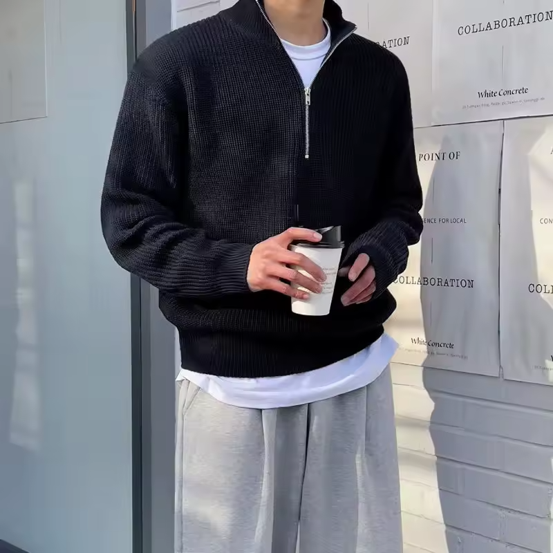 OLD MONEY PULLOVER MIT VIERTELZIP