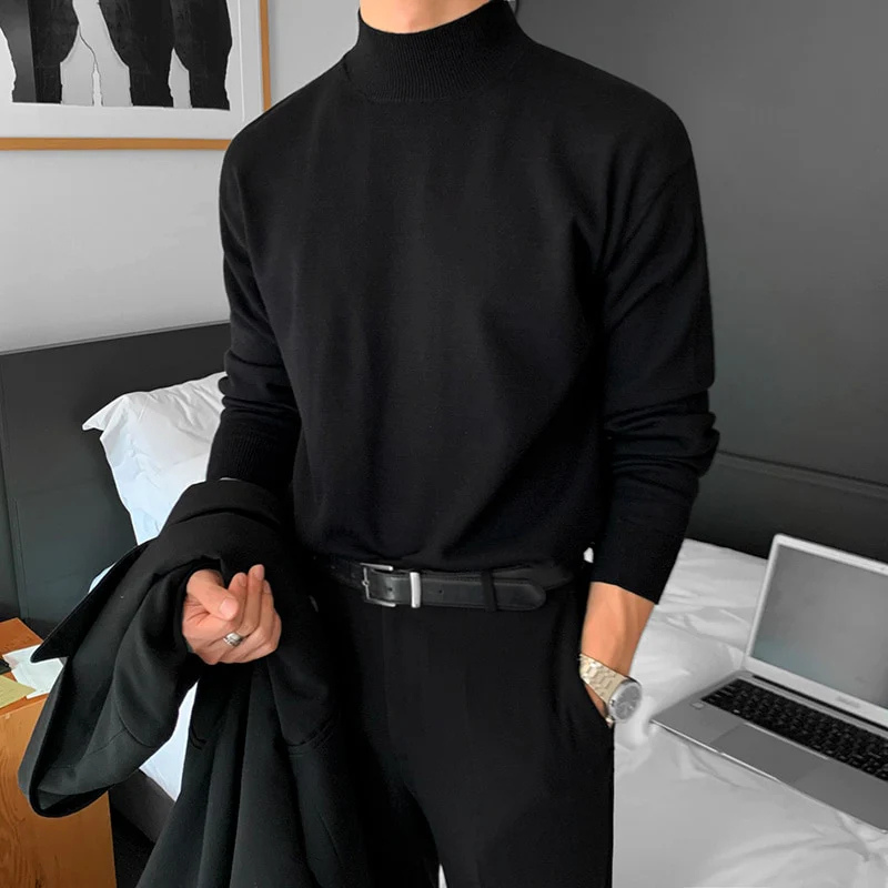OLD MONEY ROLLKRAGEN STRICKPULLOVER