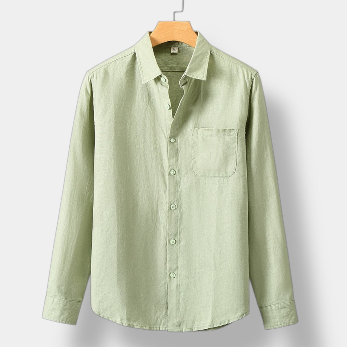 OLD MONEY CAMICIA A MANICHE LUNGHE IN LINO