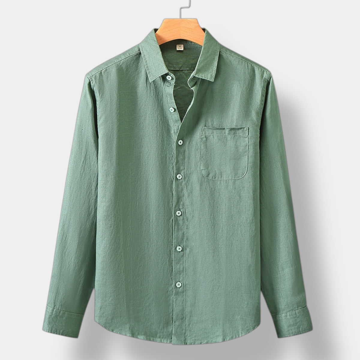 OLD MONEY CAMICIA A MANICHE LUNGHE IN LINO