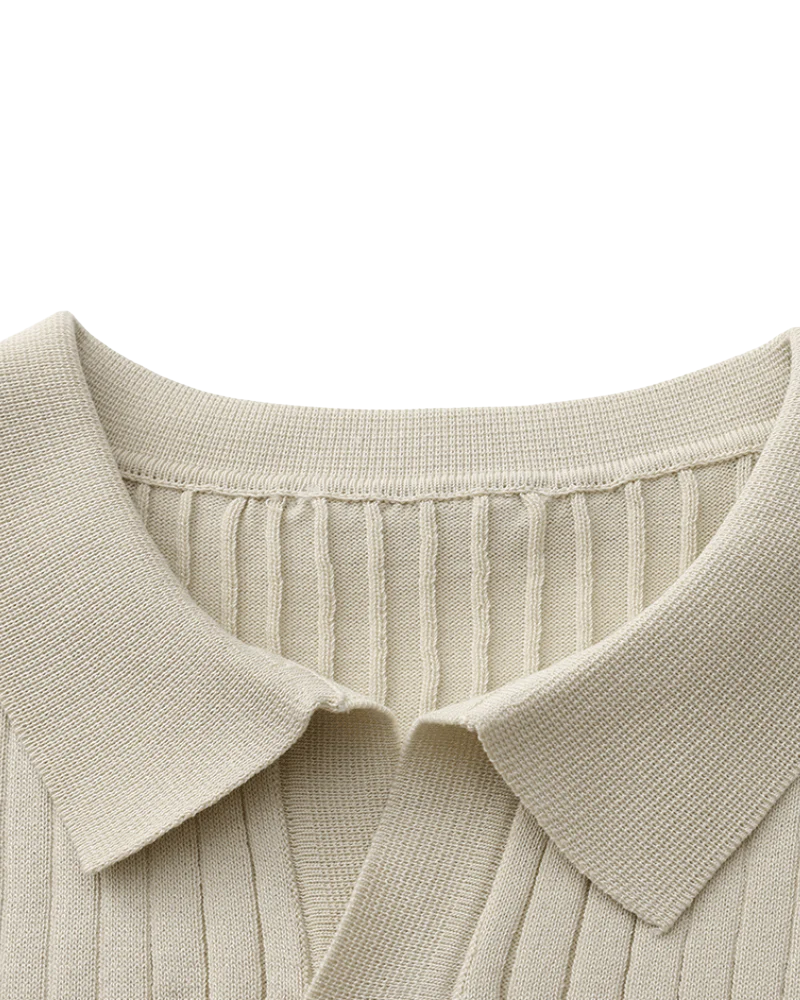 OLD MONEY POLO MIT STRICKKRAGEN