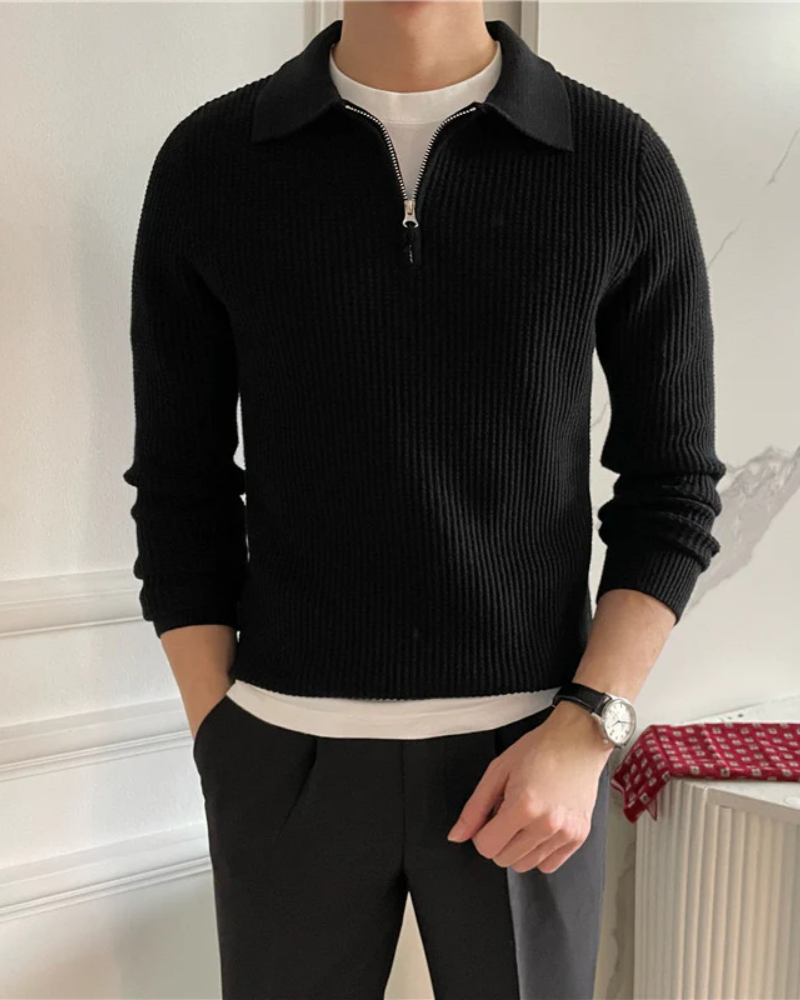 OLD MONEY ZIPPED SWEATER