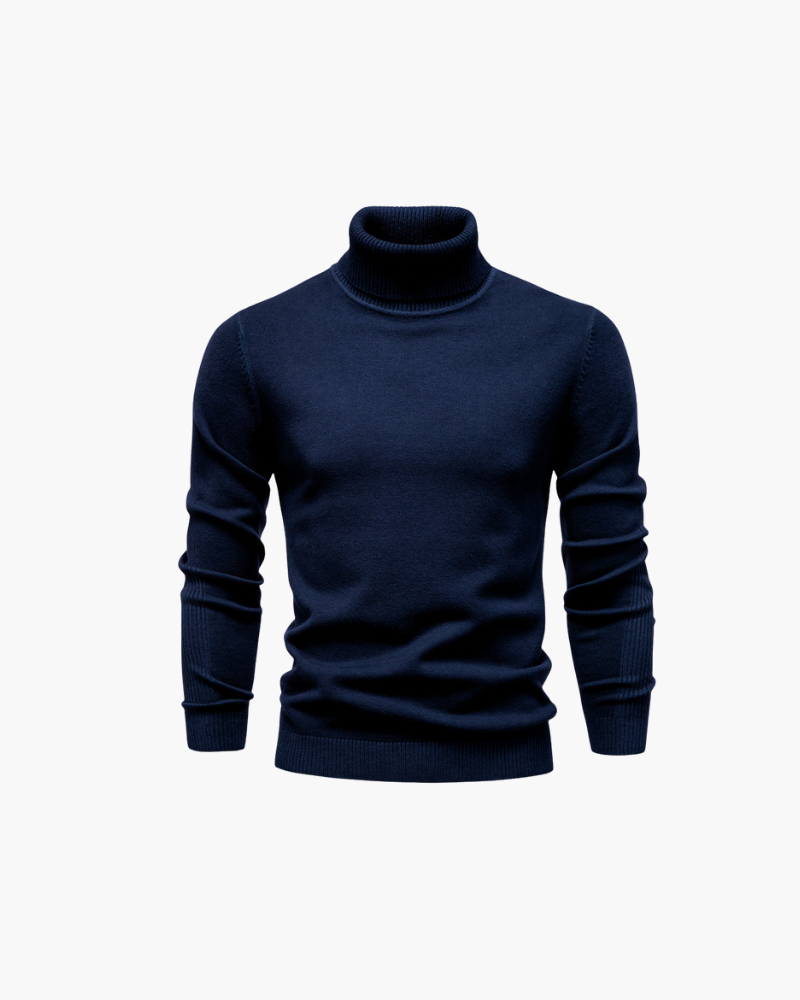 OLD MONEY ROLLKRAGEN STRICKPULLOVER