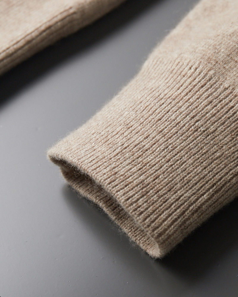 OLD MONEY MERINO WOOL ZIP CARDIGAN