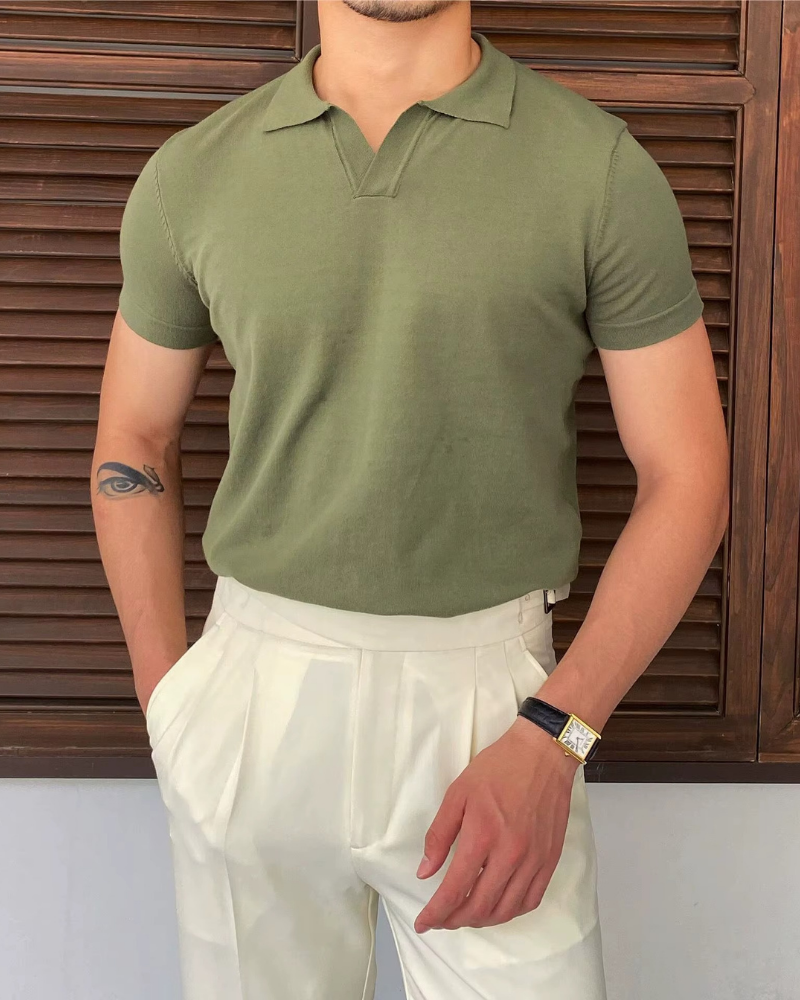 OLD MONEY V-KRAGEN POLO