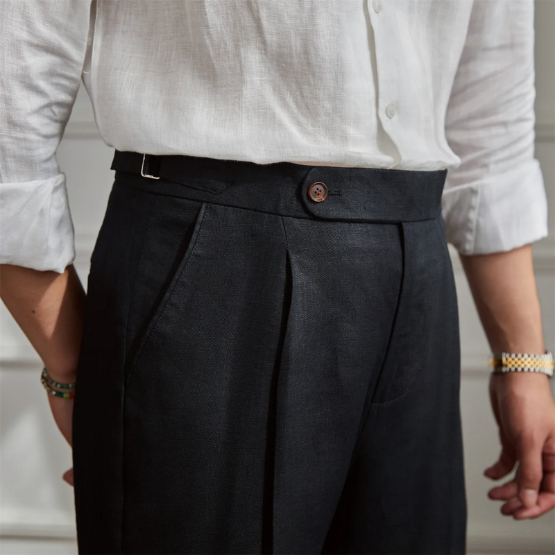 OLD MONEY PLEATED PANT - 100% LINEN