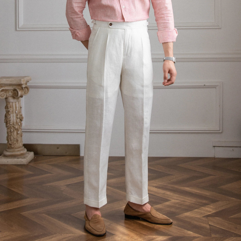 OLD MONEY PLEATED PANT - 100% LINEN