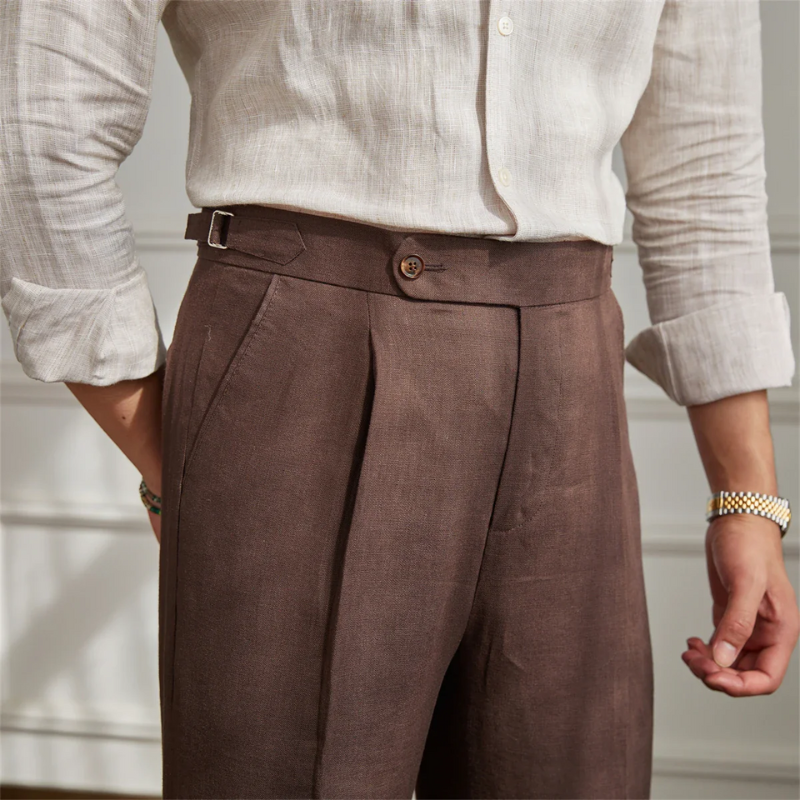 OLD MONEY PLEATED PANT - 100% LINEN