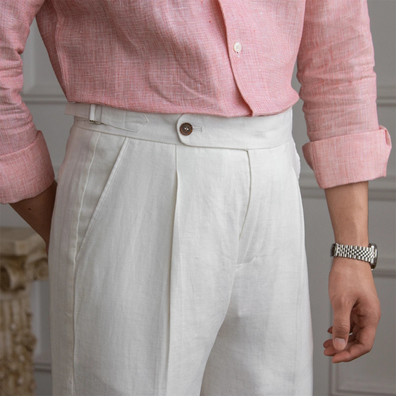 OLD MONEY PLEATED PANT - 100% LINEN