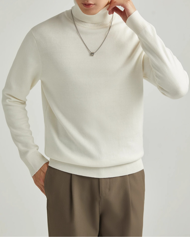 OLD MONEY TURTLENECK KNIT SWEATER