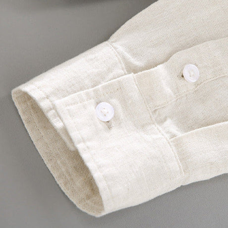 OLD MONEY CAMICIA A MANICHE LUNGHE IN LINO