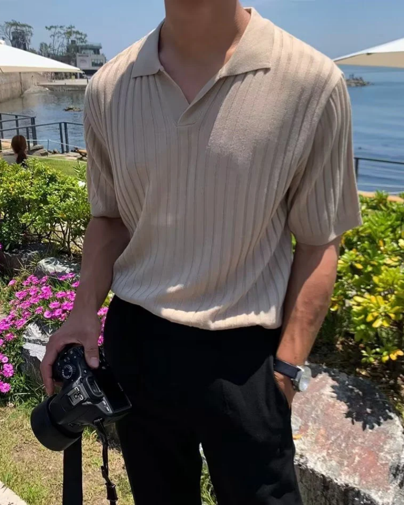 OLD MONEY KNIT COLLAR POLO