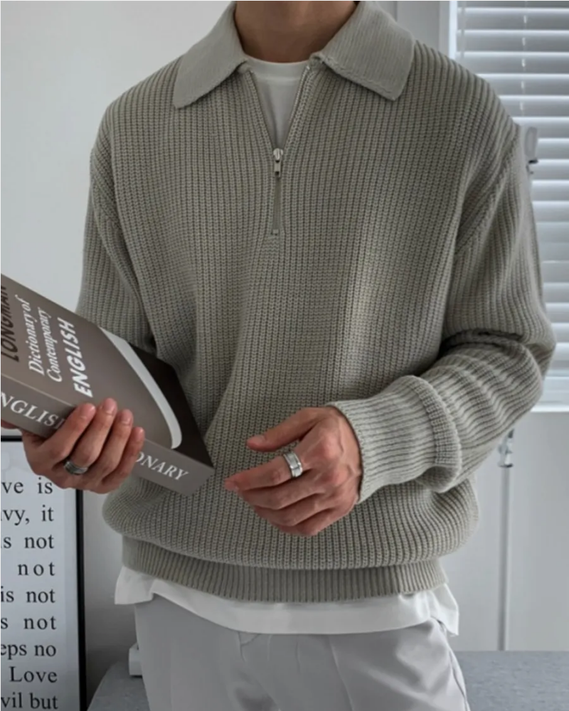 OLD MONEY QUARTER-ZIP SWEATER