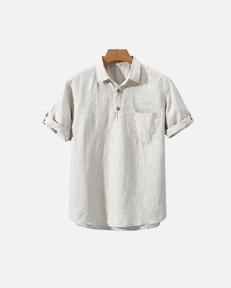 OLD MONEY RIVIERA POLO - 100% LEINEN