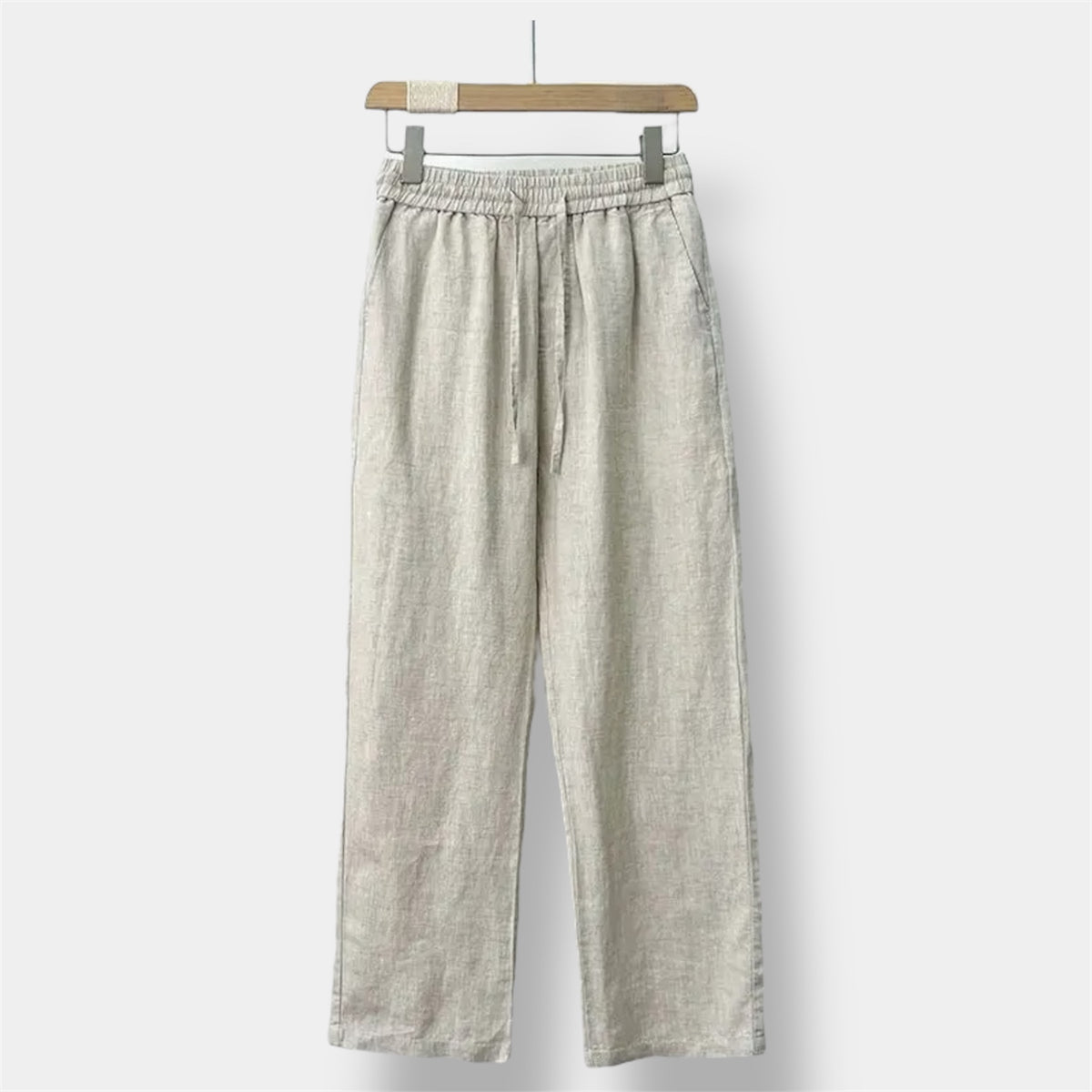 OLD MONEY Pantalón de lino de corte recto