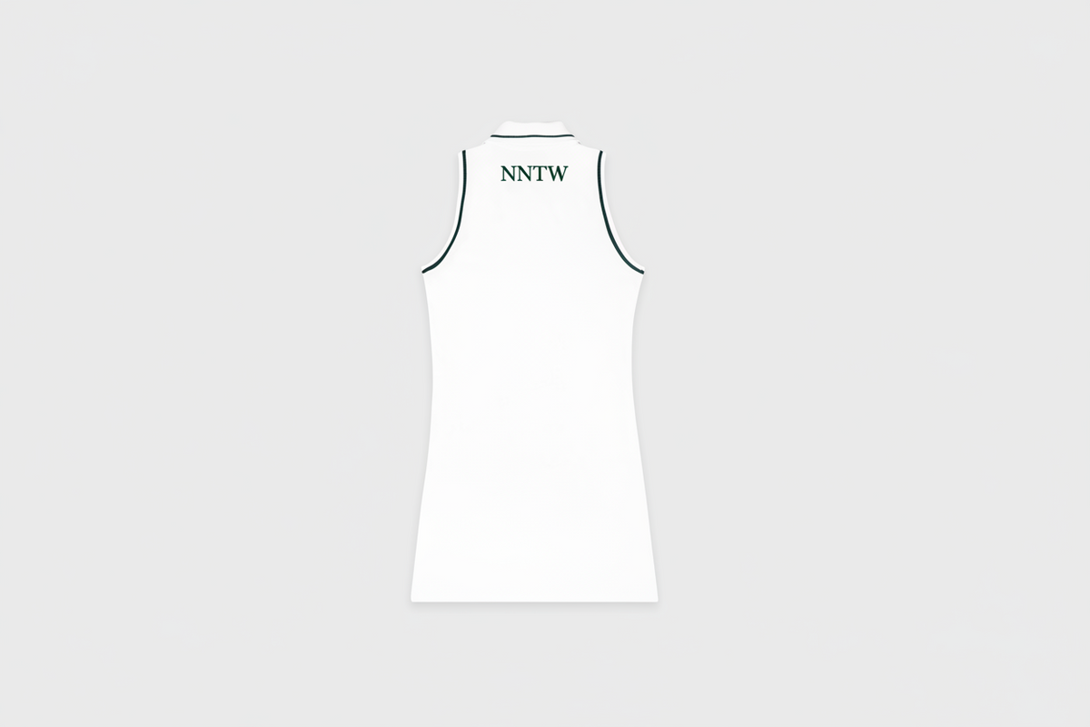 Monceau Dress - White/Forest