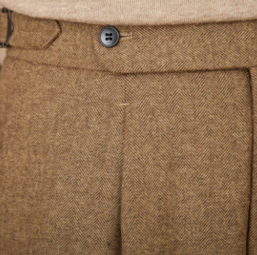 Pantaloni di lana plissettati OLD MONEY