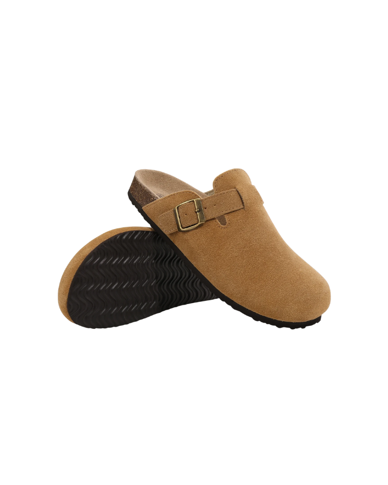OLD MONEY HERITAGE SUEDE CLOGS