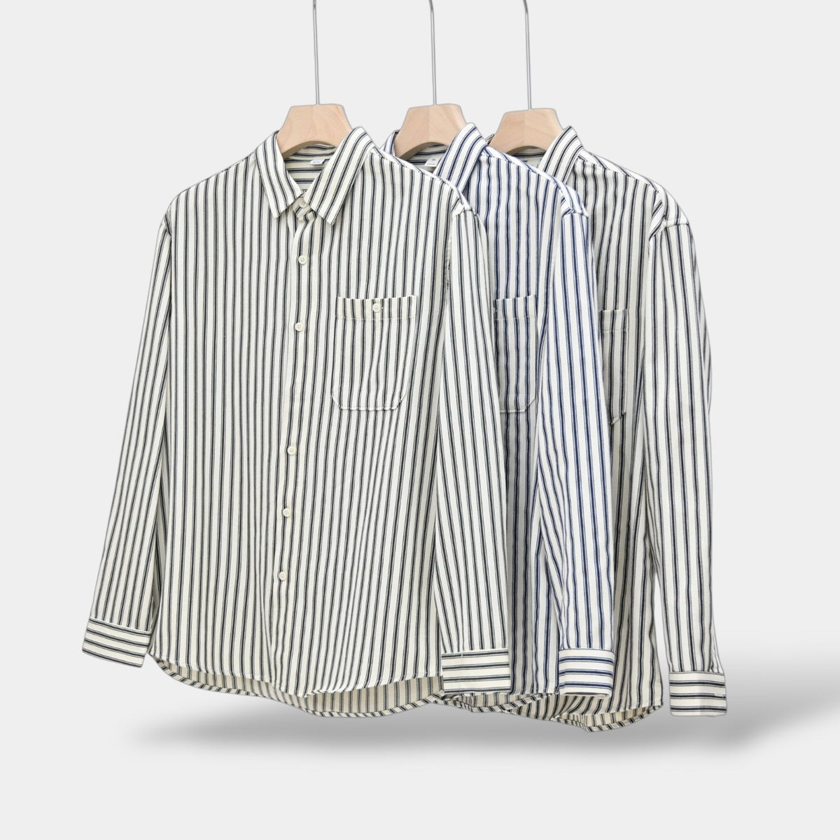 OLD MONEY Camisa de manga larga a rayas