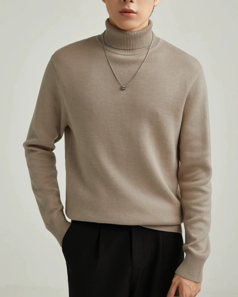 OLD MONEY TURTLENECK KNIT SWEATER