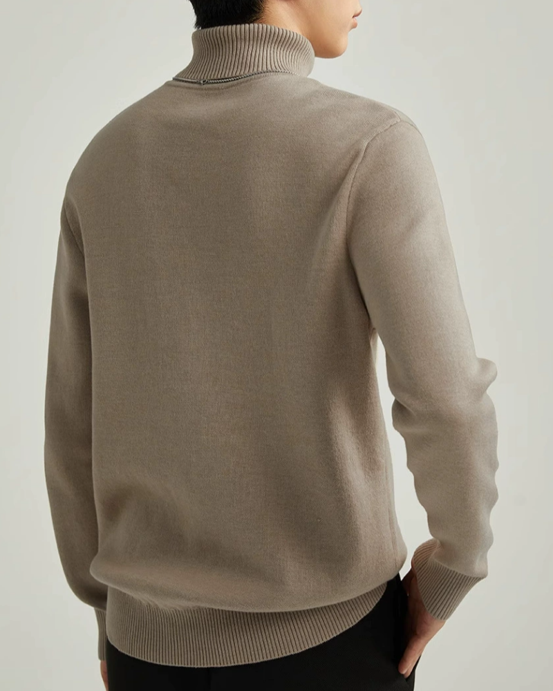 OLD MONEY TURTLENECK KNIT SWEATER