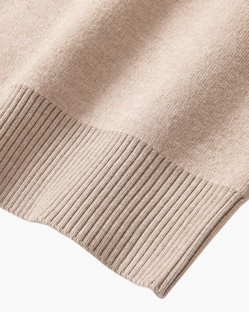 OLD MONEY ROLLKRAGEN STRICKPULLOVER