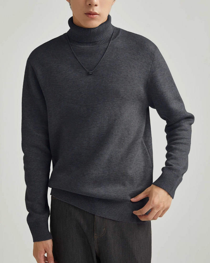 OLD MONEY TURTLENECK KNIT SWEATER