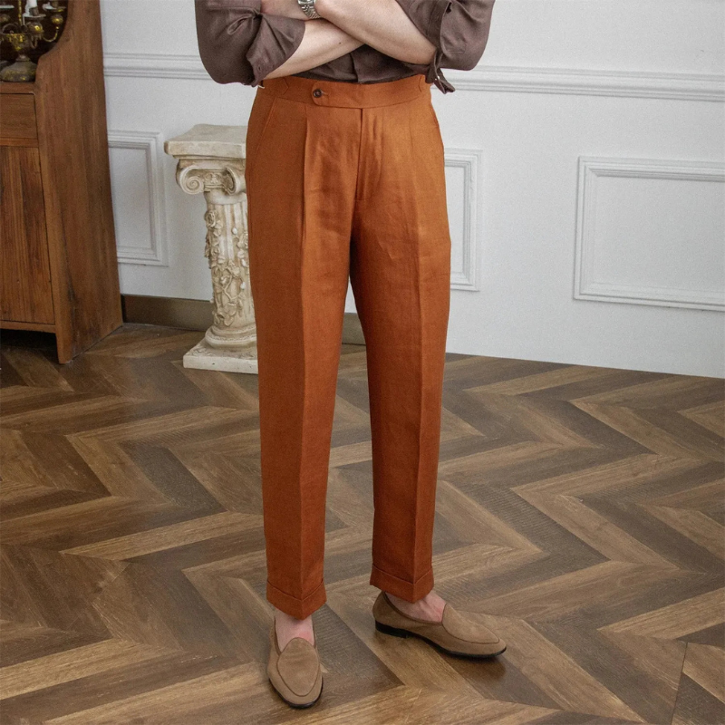 OLD MONEY PLEATED PANT - 100% LINEN