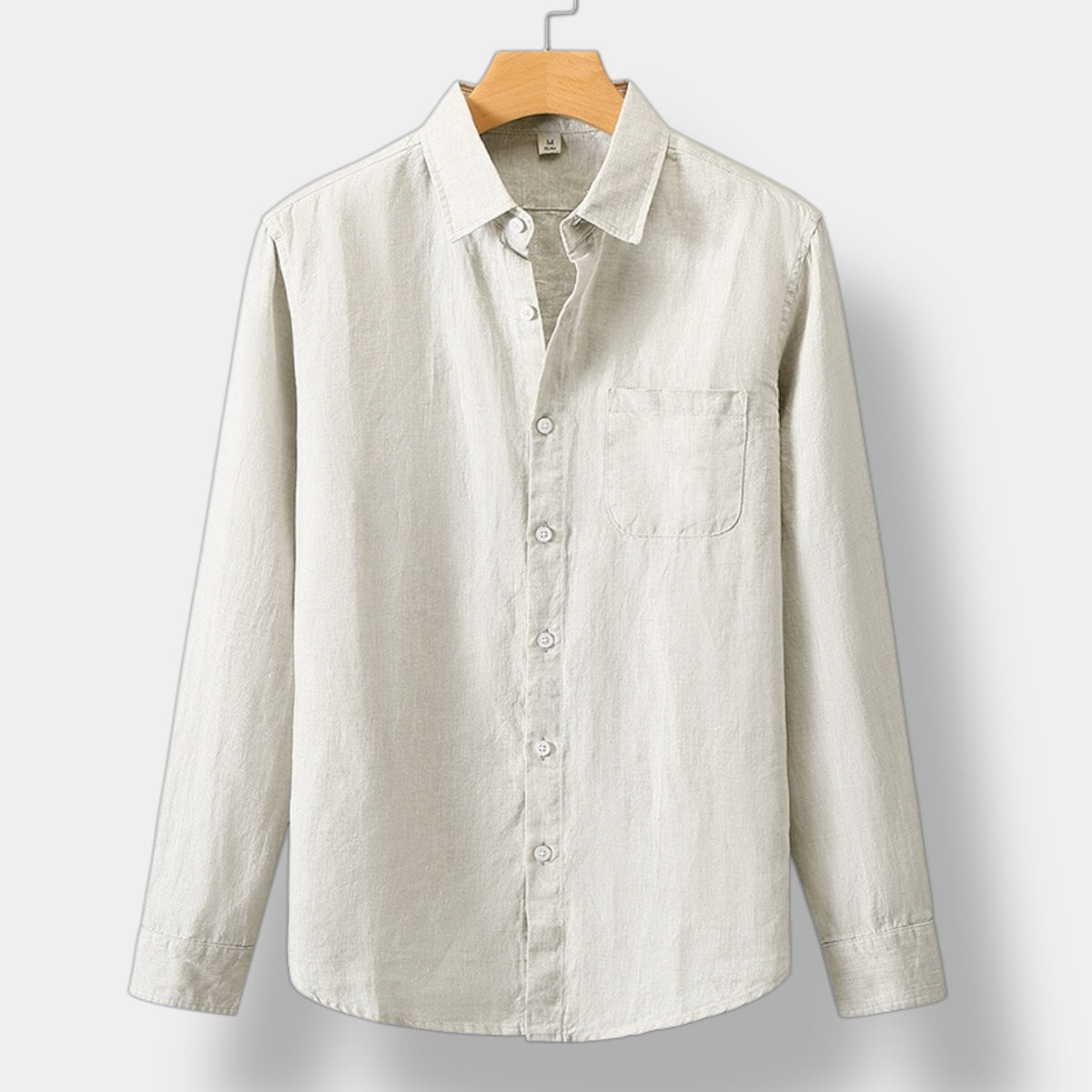 OLD MONEY CAMICIA A MANICHE LUNGHE IN LINO