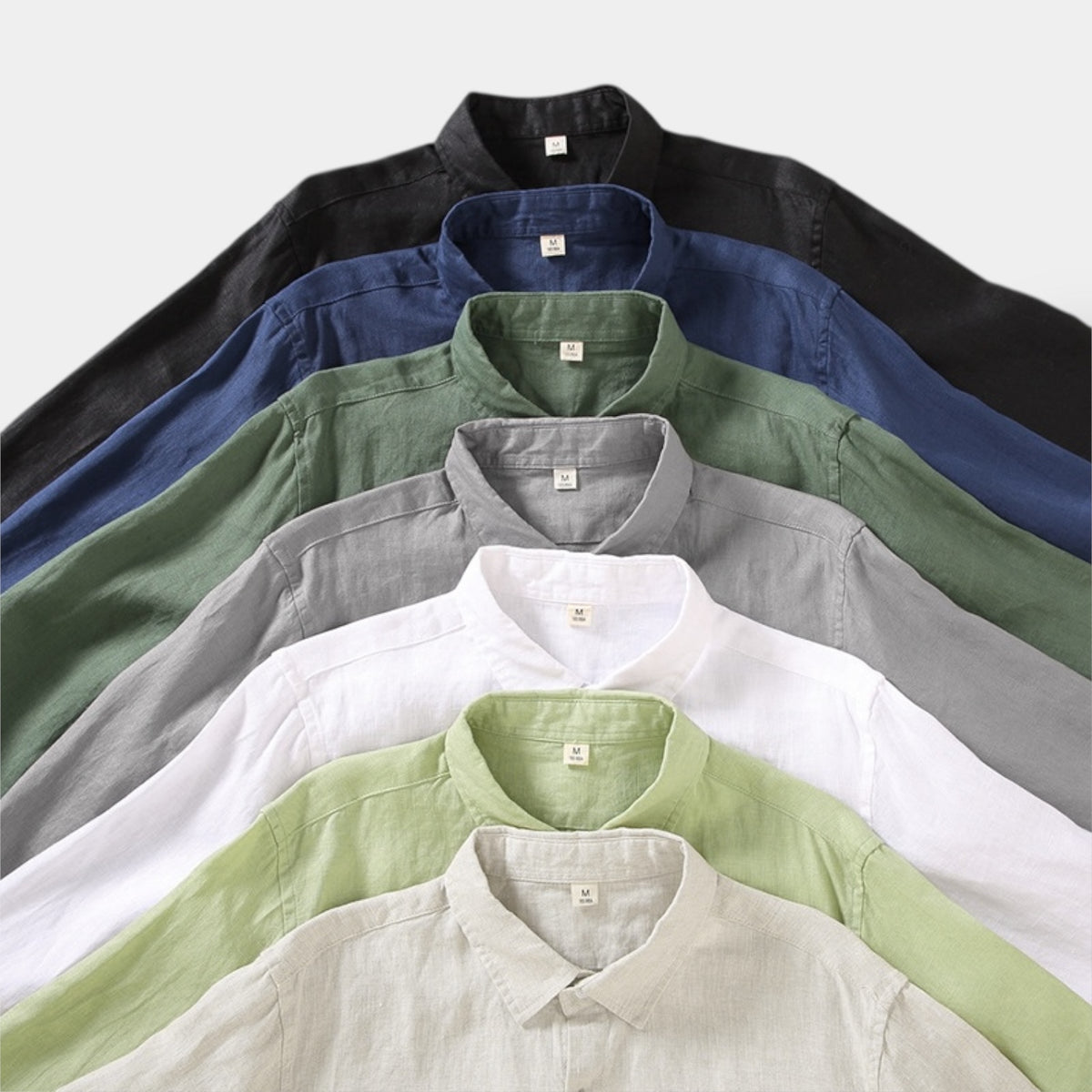 OLD MONEY CAMICIA A MANICHE LUNGHE IN LINO