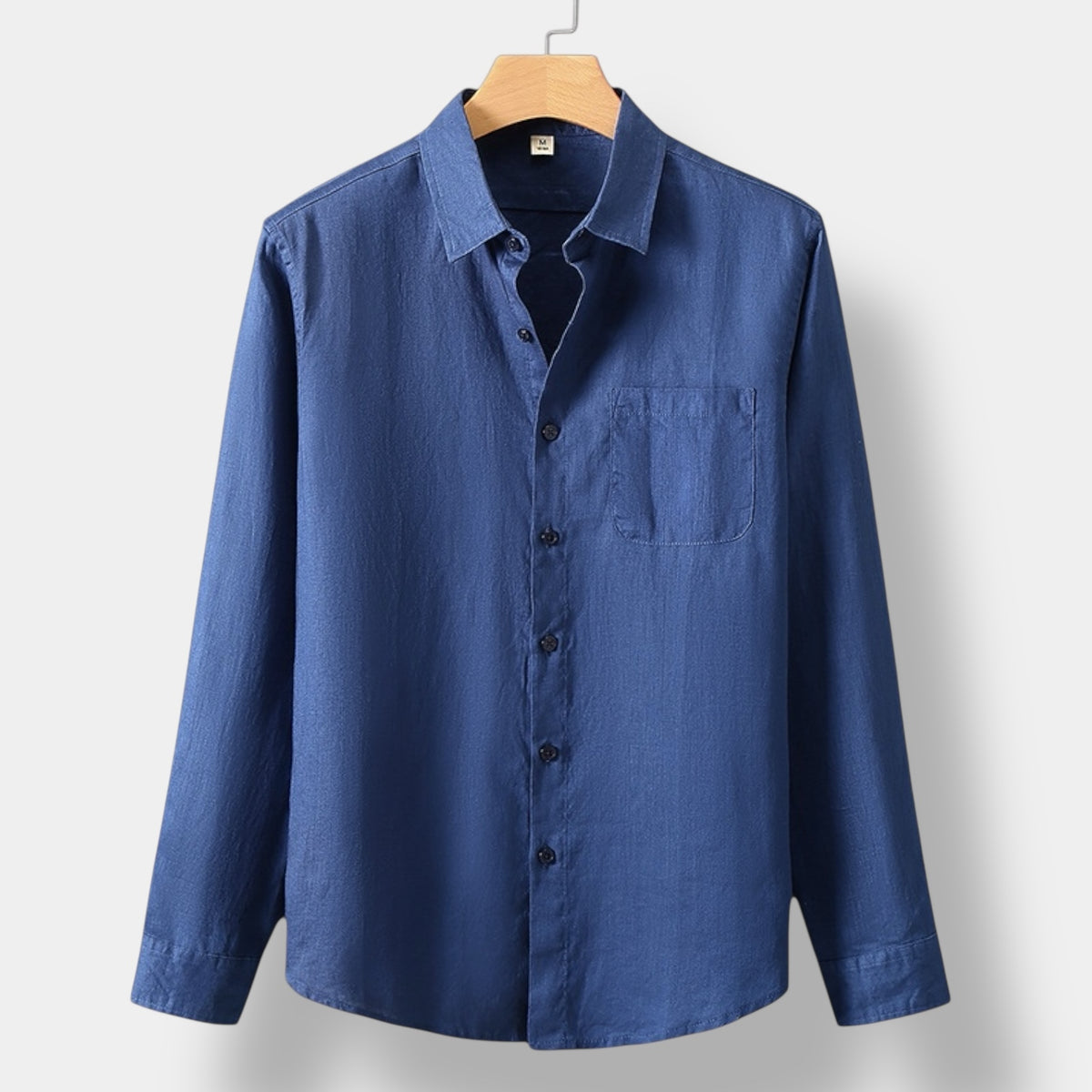 OLD MONEY CAMICIA A MANICHE LUNGHE IN LINO