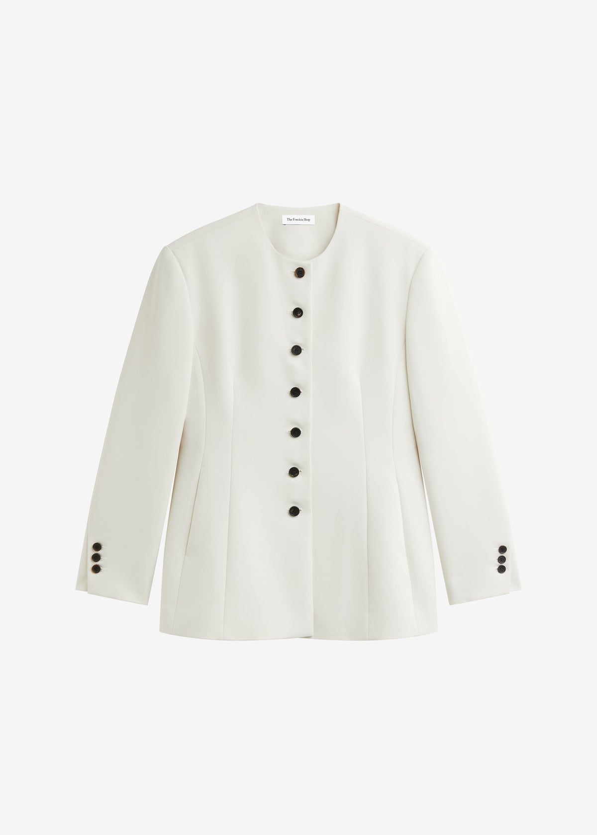 Chesnay Collarless Blazer - Cream