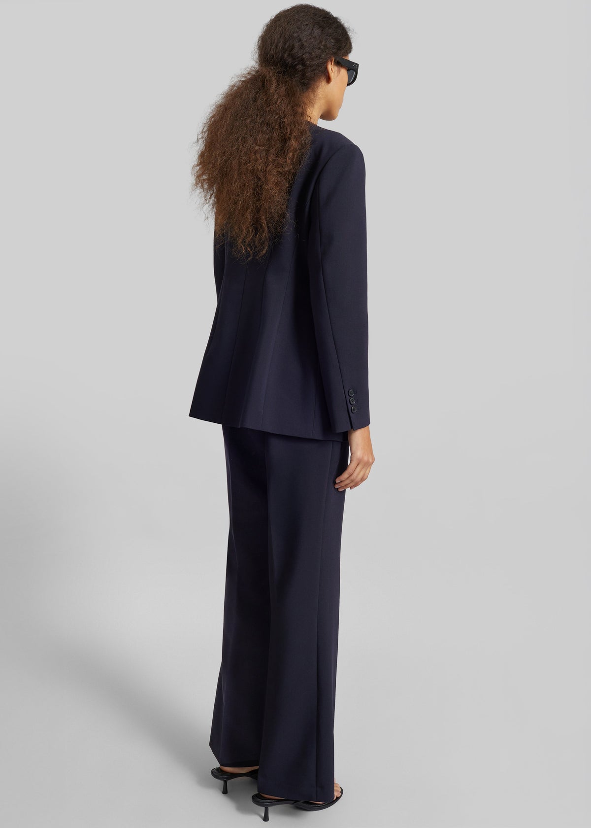 Chesnay Collarless Blazer - Navy