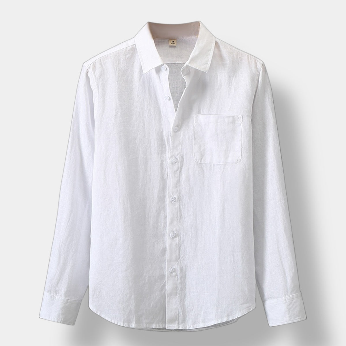 OLD MONEY CAMICIA A MANICHE LUNGHE IN LINO