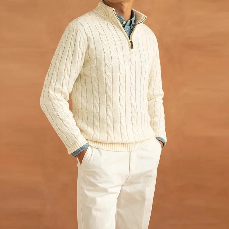 OLD MONEY Maglione a collo alto in jacquard