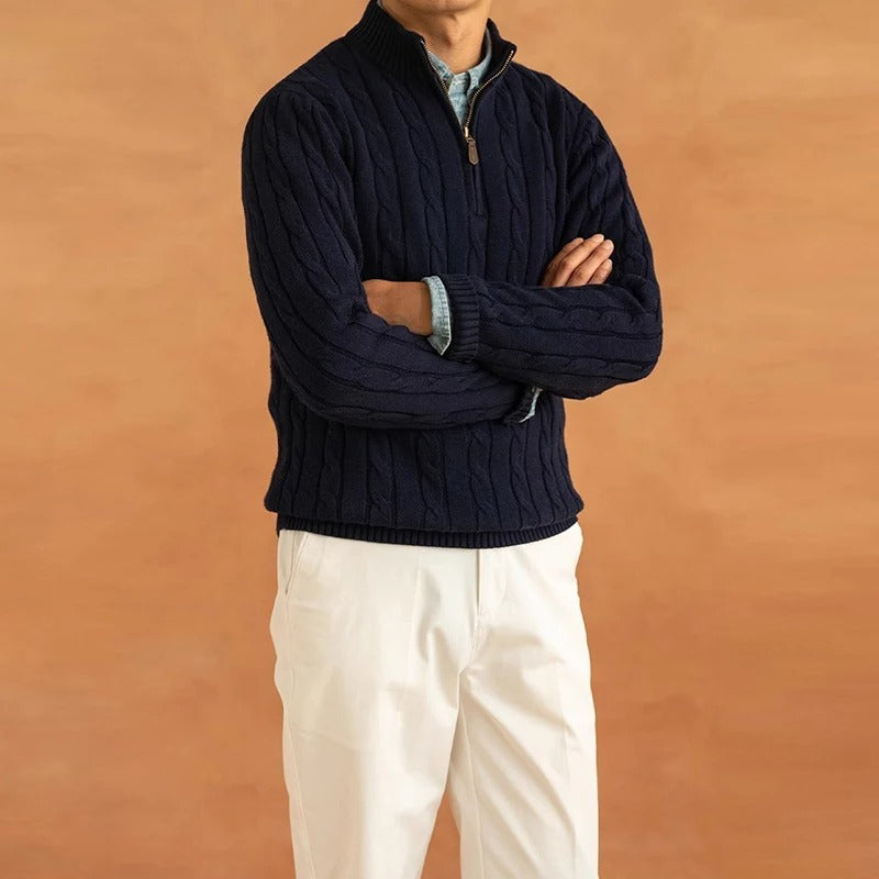 OLD MONEY Maglione a collo alto in jacquard