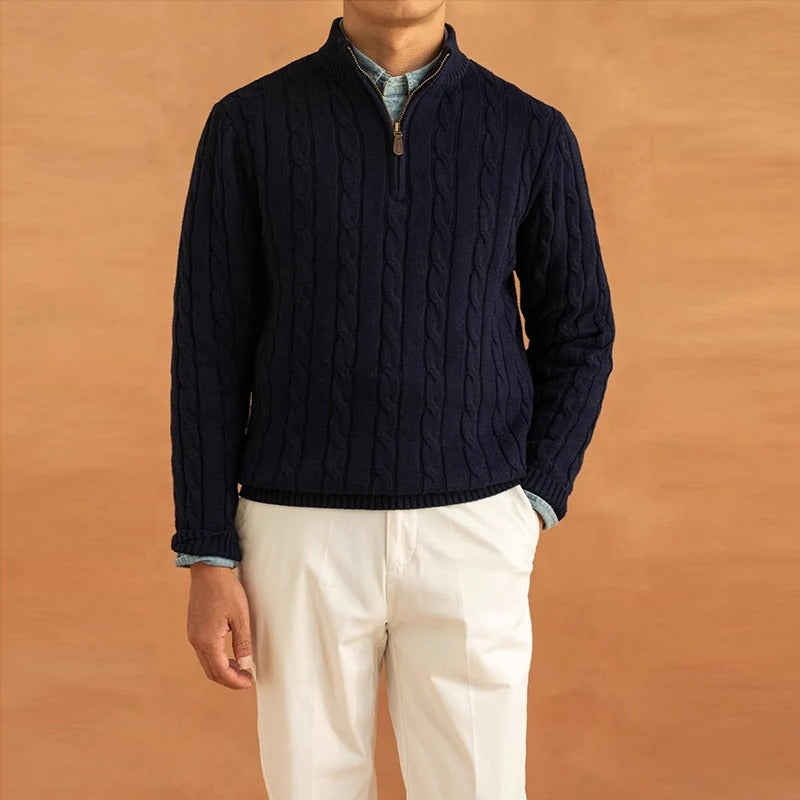 OLD MONEY Maglione a collo alto in jacquard