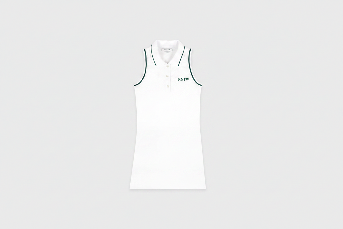 Monceau Dress - White/Forest